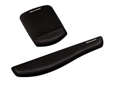 Fellowes Foam Fusion Plus Touch - Alfombrilla con reposamuñecas ergonómico para ratón, gel y espuma, color negro