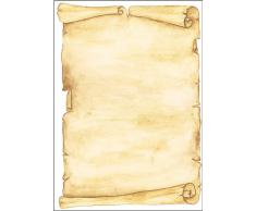 Sigel - Papel - (100 hojas, A4), diseño de pergamino, color marrón