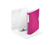 Leitz 11070023 Active WOW - Carpeta archivadora (A4, polipropileno, fina), color rosa