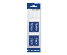 Staedtler Mars Plastic - Gomas de borrar, color blanco, 4 unidades
