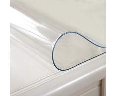 Knowled 1,5 mm Mantel Transparente Protector de PVC Impermeable para Mantel, Mesa, Mesa de Escritorio, Cubiertas para Mesa, tamaño Personalizado.