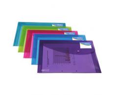 Rapesco documentos - Carpeta portafolios A4+ con soporte para tarjeta, colores traslúcidos. 5 unidades