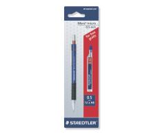Staedtler Mars Micro - Portaminas (incluye tubo de minas 0.5 mm HB), color azul
