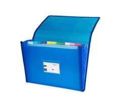 Grafoplás 02963030-Carpeta clasificadora con fuelle, tamaño folio, color azul