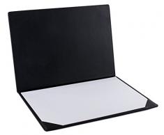 Pavo 8046607 - Vade de sobremesa, piel sintética, 50 x 35 x 1 cm, color negro