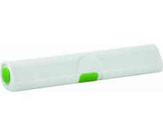 Emsa 508270 Click and Cut - Dispensador de película transparente y papel de aluminio con cuchilla, color blanco y verde