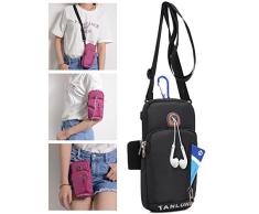 BAGZY Banda para el Brazo Teléfono Móvil Brazalete Deportivo Soporte Pasaporte de Viaje Bolsa de Cartera Bolsa de Cintura Cuerpo Cruzado Deportes al Aire Libre para iPhone 7 Plus Ciclismo Senderismo