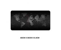 LL-COEUR XXL Mapamundi Alfombrilla de Ratón Gaming Computer Escritorio Mouse Pad (600 x 300 x 3 mm)