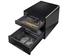 Leitz Buc de 4 cajones, organizador de escritorio, Negro/Gris, Dual Colour, 52521095