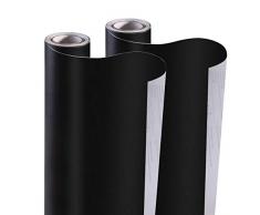 Kesote 2 Rollos de Pegatina Pizarra Negra Autoadhesiva Grande Pegatina de Pared para el Hogar, Escuela, Oficina, 42 x 200 CM