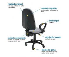 La Silla de Claudia - Silla Escritorio y Oficina Torino Color Turquesa. Silla Oficina ergonómica con reposabrazos. Asiento y Respaldo Regulables. Ruedas de Goma
