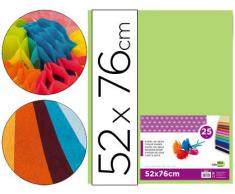 PAPEL SEDA LIDERPAPEL VERDE MEDIO 52X76 CM 18 GR -PAQUETE DE 25 HOJAS