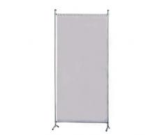 Angel Living Biombo Separador de 1 Panel, Decoración Elegante, Separador de Ambientes Plegable, Divisor de Habitaciones, 80X180 cm (Gris)