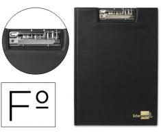 Carpeta Liderpapel miniclip superior Folio plastico color negro