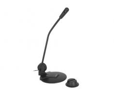 Ngs MS 102 Microfono de sobremesa para el escritorio y monitor, Negro