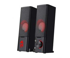 Redragon GS550 ORPHEUS Gaming Speakers, barra de sonido estéreo de escritorio con tamaño compacto, graves de calidad, retroiluminada en rojo, alimentación por USB