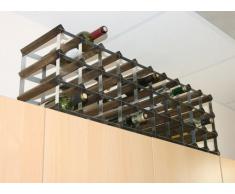 Cranville Wine Racks Classic 30/40 Botella de Armario Superior (Madera de Nogal y Metal galvanizado Vino Rack Montado