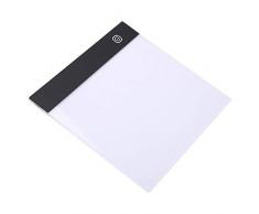 FTVOGUE Caja de Luz Brillo Ajustable Rastreo Led Tablero de La Caja de Luz A5 Dibujo de Arte Dibujo de Bloc de Notas con Función de Memoria Tabla + Cable USB