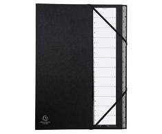 Exacompta 56012E Cartón Negro caja y organizador para almacenaje de archivos - Organizador de almacenaje (Cartón, Negro, A4, A4, Retrato, 600 hojas)