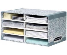 Fellowes R-Kive - Organizador de escritorio (cartón100% reciclado), color gris y blanco
