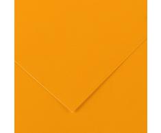 Canson Iris Vivaldi 250g/m2 - Hojas de cartulina paquete de 50 hojas, A3 - 29.7 x 42 cm, color naranja fluo