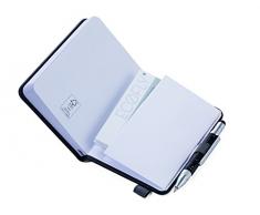 TROIKA LILIPAD+LILIPUT – NPP25/DB – Bloc de notas DIN A7 – bolígrafo – portabolígrafos, marcador – regla (10 cm) – papel certificado FSC, lados perforados, patrón de puntos – TROIKA-original