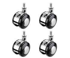1.5 Pulgadas Ruedas giratorias, Con Frenos, Cuatro Piezas, Silla de Oficina, Mesa de Centro, Archivador, Herrajes para Muebles, Ruedas para Muebles Universales