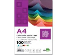 Liderpapel Cartulina A4 180G/M2 10 Colores Surtidos Paquete De 100