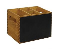 Olympia - Organizador con pizarra para mesa, 150 x 210 x 160 mm, madera, artículo para boda