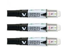 Pilot V-Board Master - Marcador para pizarra blanca (punta mediana, 4 mm, 10 unidades), color negro