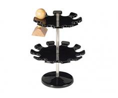 Maul redondo versión Premium soporte de sello sellos de metal rack para -, color negro 18 Stamps