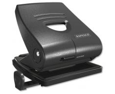 Rapesco 827P - Perforadora de papel (2 agujeros), color negro