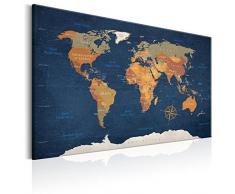 murando - Cuadro - Tablero de corcho 90x60 cm - Cuadro sobre corcho - Poster Mapamundi - k-C-0048-p-b