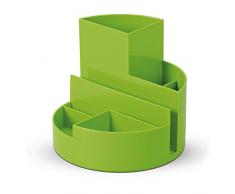 Maul rundbox portabolígrafos, 6 compartimentos Resistente a los golpes ABS, color verde claro