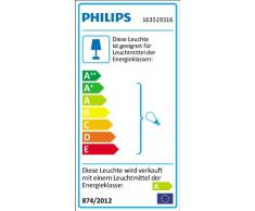 Philips Ecomoods - Aplique de pared, luz blanca cálida, bombilla incluida, casquillo E27, 15 W, color antracita