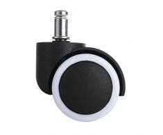 LIHAO 5X Ruedas Silla Oficina 11mm/50mm Rueda Silla Giratoria