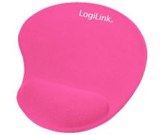 LogiLink ID0027P - Alfombrilla para ratón (reposamuñecas de gel) rosa