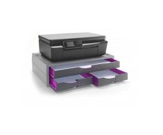 Exponent 42816 Gris, Plata Mueble y Soporte para impresoras - Gabinete para Impresora (Escritorio, 40 kg, Gris, Plata, 3 cajón(es), Italia, 508 mm)