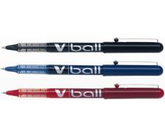 Pilot V-Ball - Rotulador (punta de 0.5 mm, tinta líquida, 3 unidades), colores variados