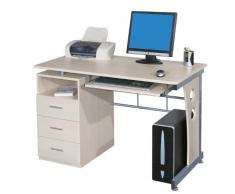 SixBros. Mesa de ordenador Arce/Gris plateado - S-352/112 - MDF color arce - Estructura Metal Gris plateado