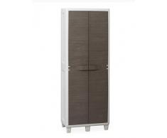 Toomax Woody's 033 - Armario de resina con 2 puertas y estantes (65 x 38 x 178 cm)