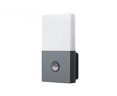 Osram 73282 Noxlite Wall - Lámpara de pared LED para exterior, con sensor de movimiento y claridad (2 bombillas, 6 W)