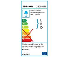 Briloner Leuchten – Luminaria LED empotrable, 57,3 cm, 8 W, 800 lúmenes, lámpara empotrable para cocina, para debajo de armario, barra de luz, color blanco