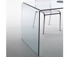 lounge-zone Diseño Cristal Escritorio Chalet fromgebogenes vidrio de seguridad 120x60cm Home Oficina 13796
