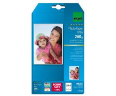 Sigel IP606 - Papel de fotografía ultrarresistente a la luz para impresoras de inyección de tinta (10 x 15 cm, 260 g, 24 hojas), color blanco brillante