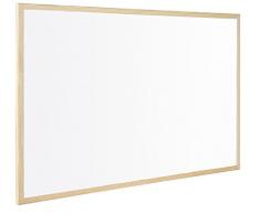 Q-Connect - Pizarra blanca con marco e madera (600 x 400 mm)
