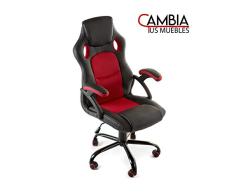 CAMBIA TUS MUEBLES - Silla Gaming X-One sillón Giratorio de Oficina despacho Escritorio, en Negro Rojo Azul y Gris (Rojo)