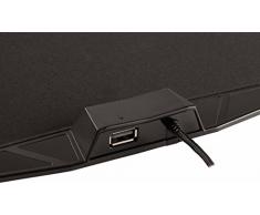 Corsair MM800 RGB - Alfombrilla de ratón para juego (15 zonas RGB, superficie paño, tela), Tamaño Medio, Negro
