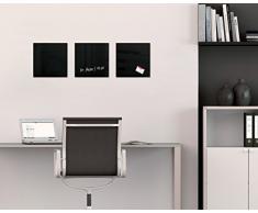 Sigel GL157 - Pizarra de cristal magnética, 30 x 30 cm, negro