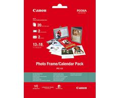 Canon PFC-101 Photo Frame - Papel fotográfico Calendar Pack (13 x 18 cm, 2 marcos de fotos + 2 sobres + 20 hojas)